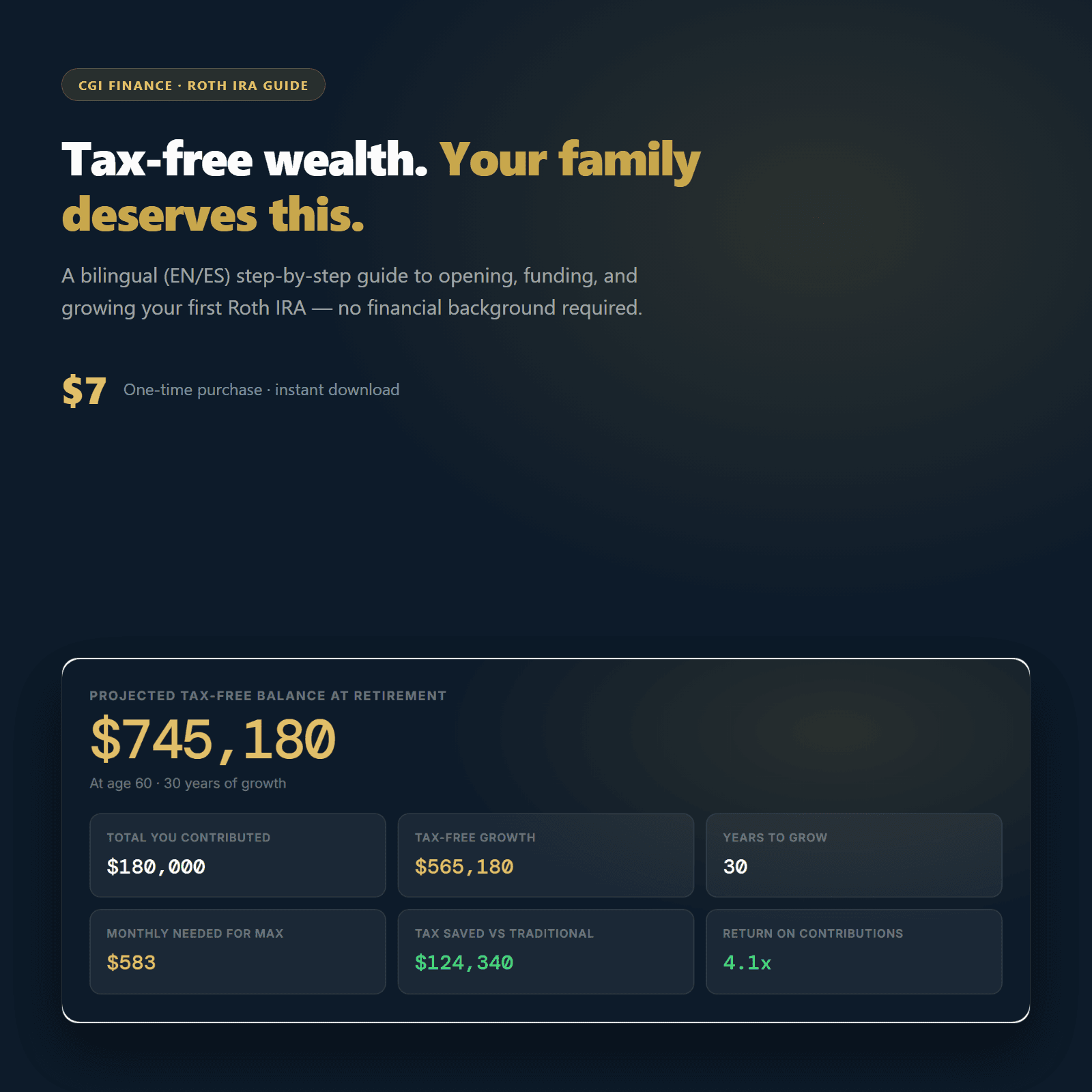 Roth IRA Action Plan & Calculator (EN/ES)